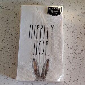 Rae Dunn White Guest Towels with Bunny Ear Accent